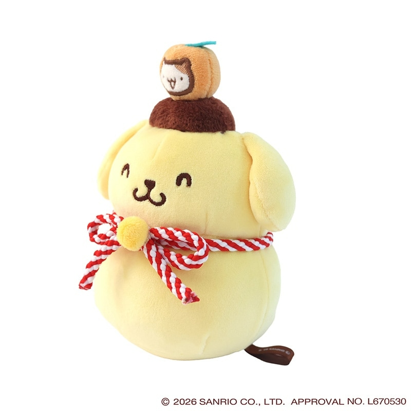 🌸 【預訂】Pompompurin 鏡餅公仔掛飾 - Pompompurin 30th x 郵便局