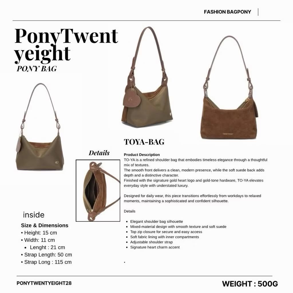 泰國熱賣 Pony twentyeight- ToYa尼龍+猄皮雙面袋