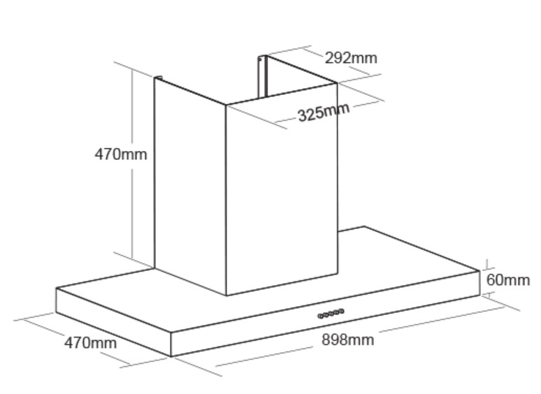 AEROGAZ 90cm Chimney Hood AZ-3502C