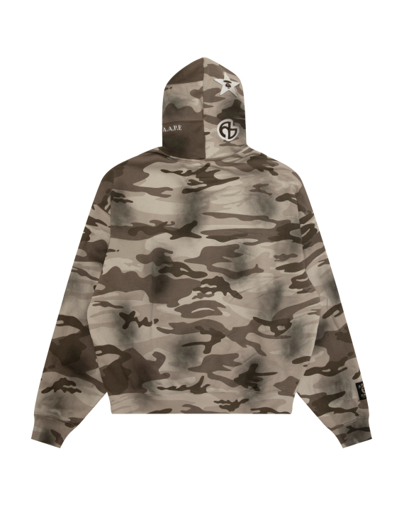 AAPE X NOMANUAL Moonface Hooded Zip-up Sweater (M9894XAR)
