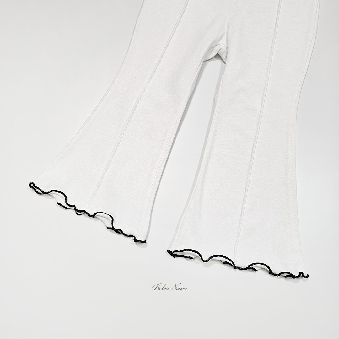 ☀️預訂 韓國直送☀️🇰🇷Bebenine兩色花邊喇叭褲