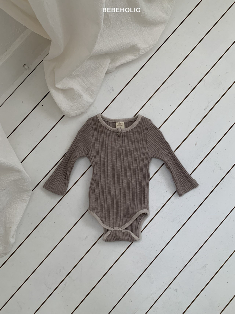 🌸預訂 韓國直送🌸🇰🇷BEBEHOLIC三色簡約羅紋長袖包屁衣