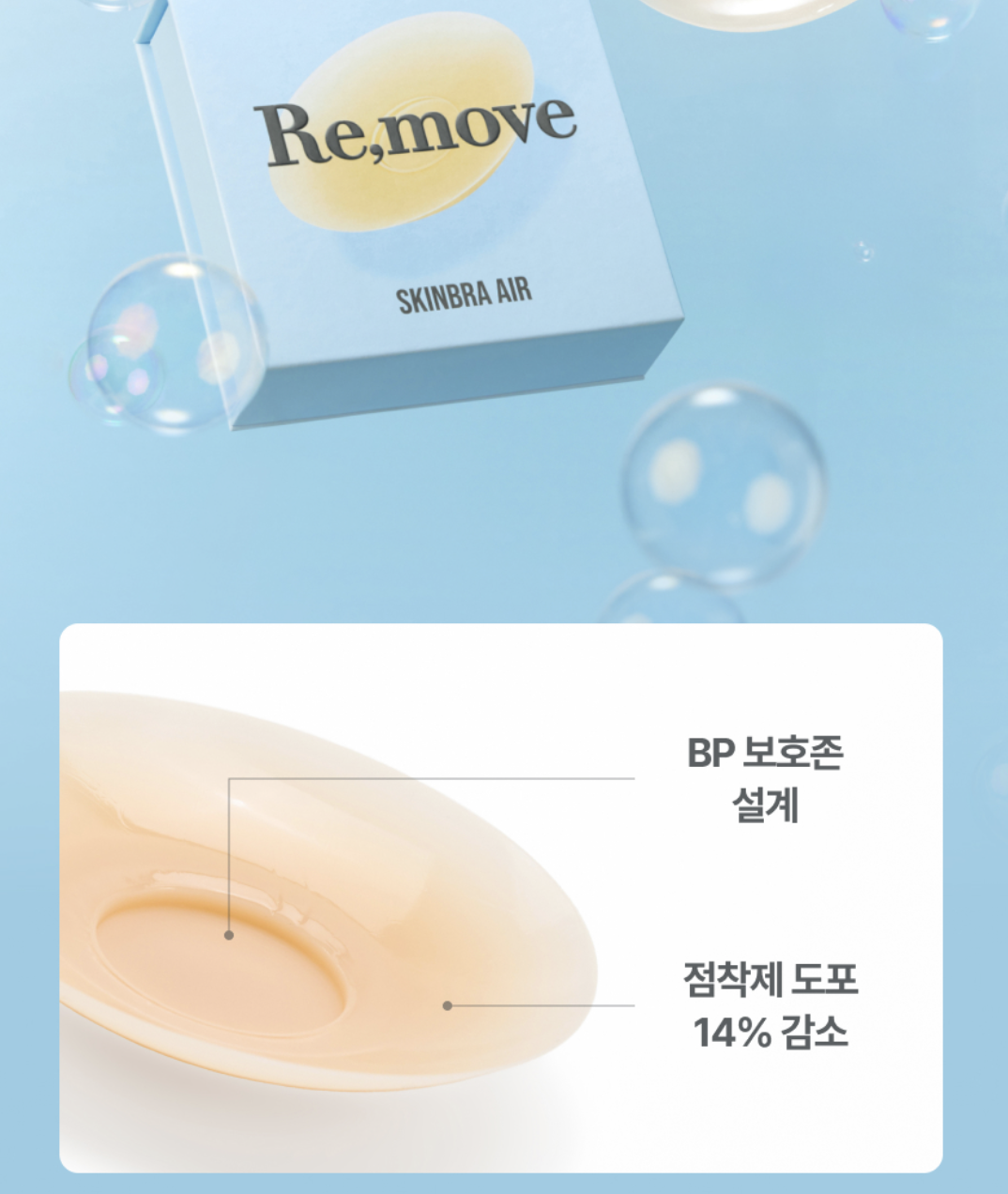 升級版｜韓國熱賣 Remove 無膠式 乳頭隱形矽膠貼 2種尺寸任選｜Skin Bra Air