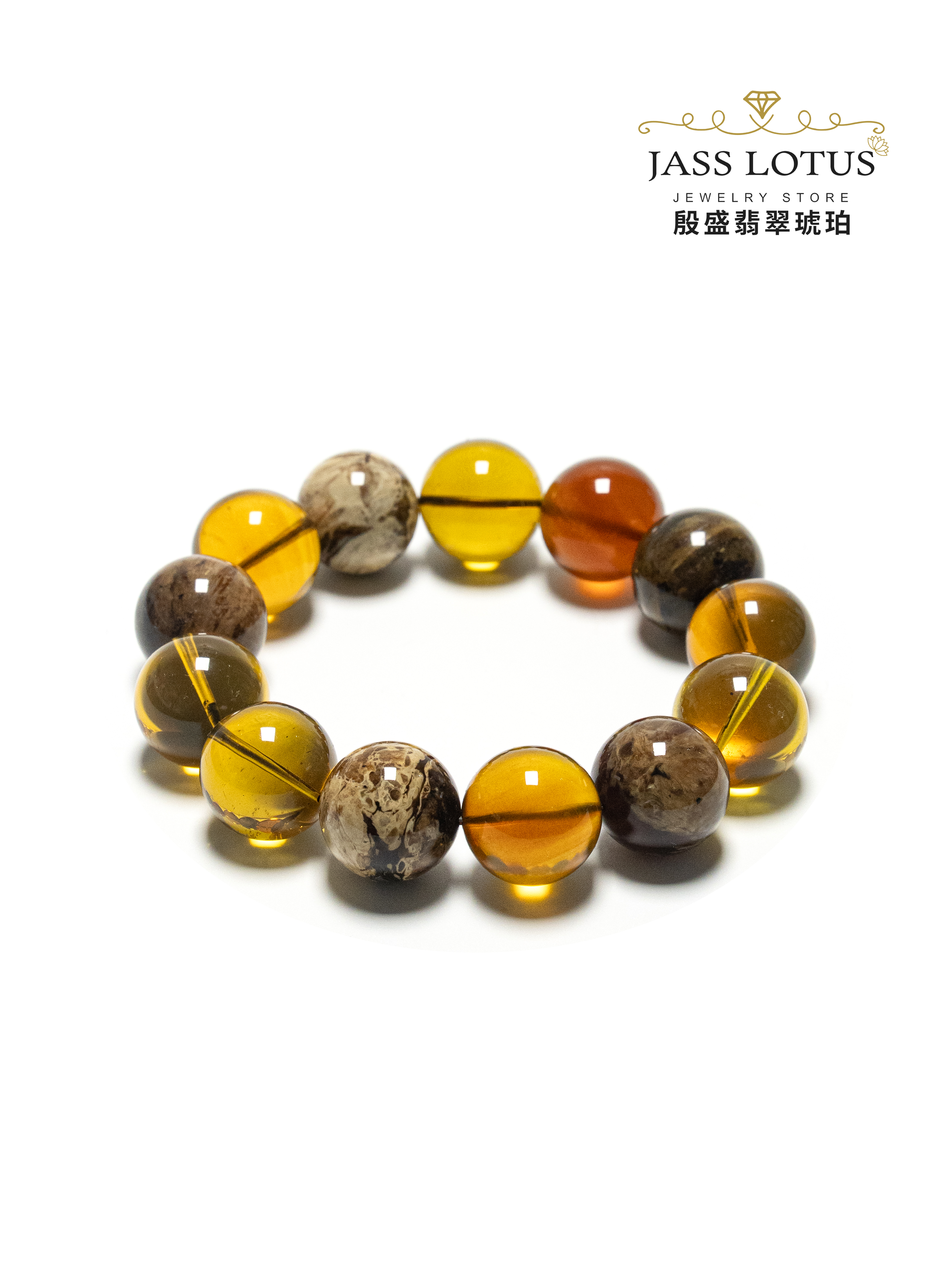 緬甸天然琥珀高品多寶手串