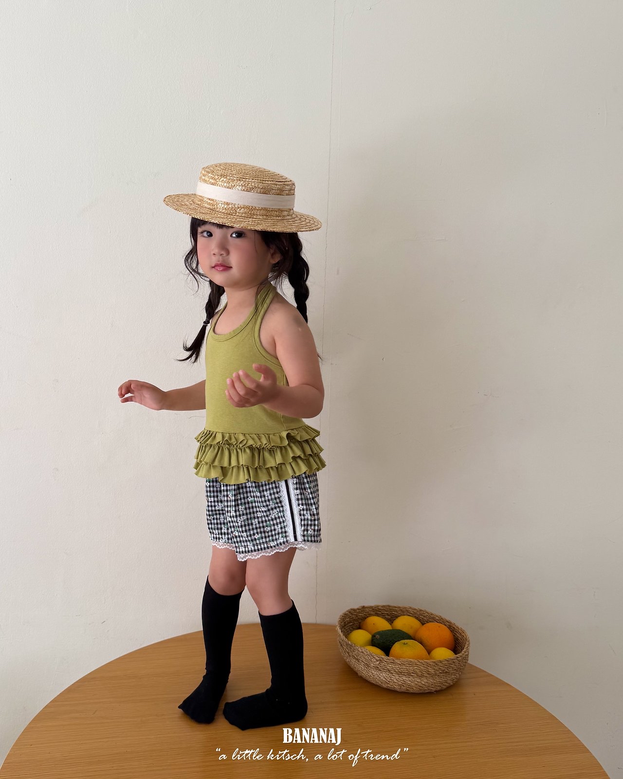 Bananaj | Frill sleeveless (Green L110-115)