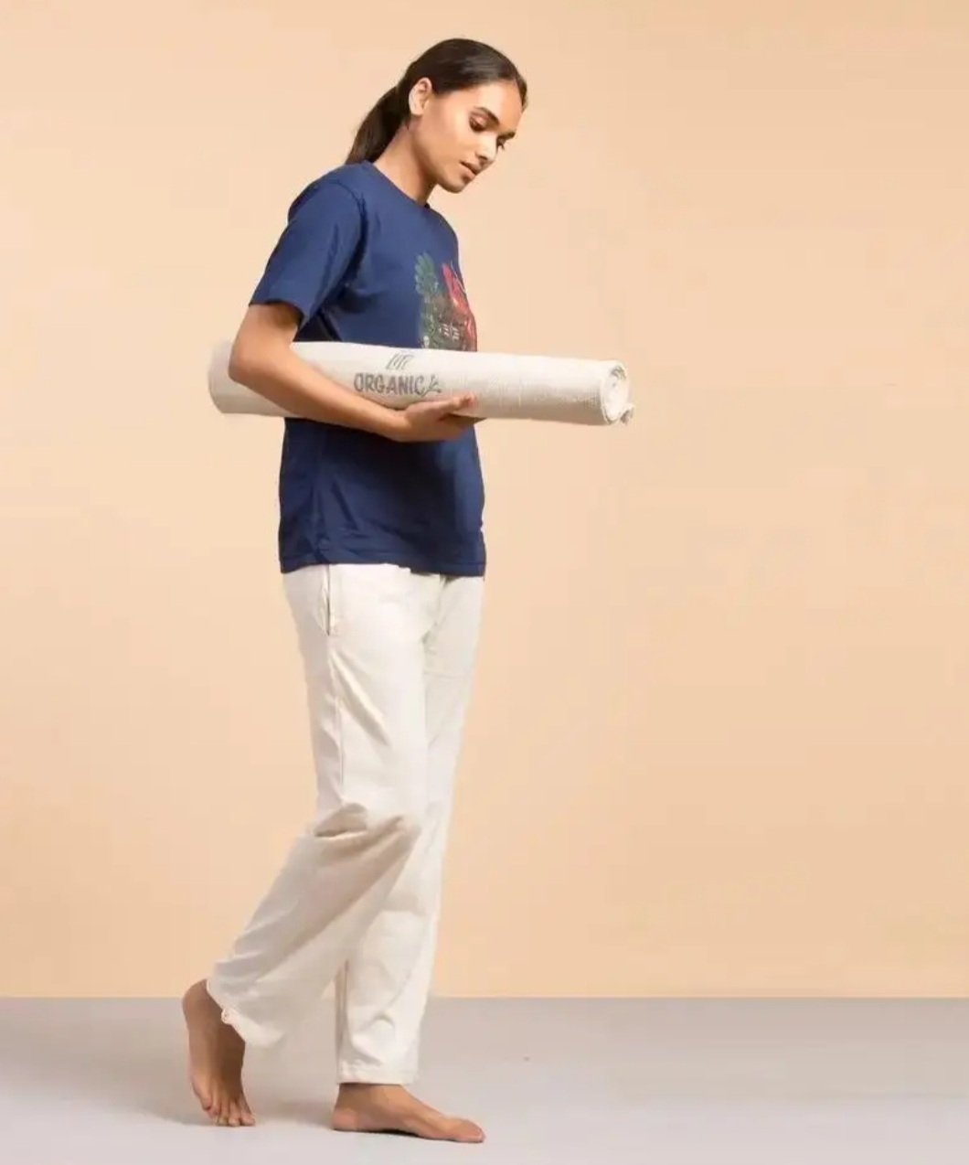 Isha Life- 手工編織有機棉瑜伽墊(未染色) Handwoven organic cotton yoga mat (Undyed)