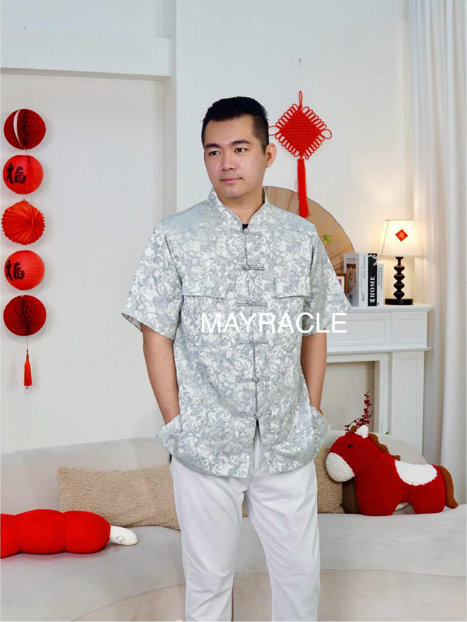 CNY 2027 Oversized Floral Men Shirt (Pre-order)