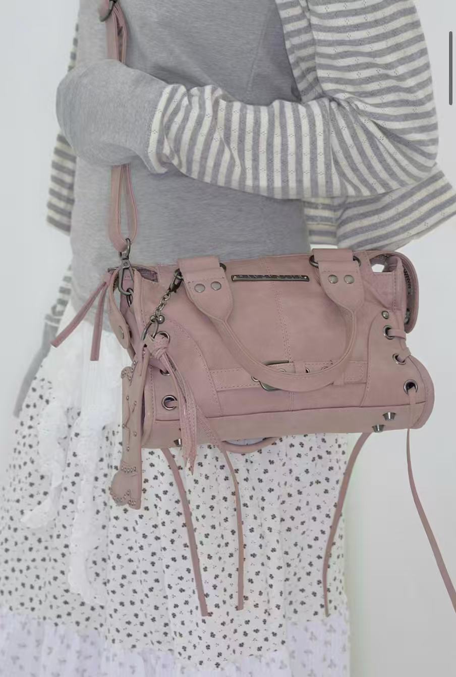 Fancyclub BELTED WASHING LEATHER MINI BAG (PINK) F26QE991