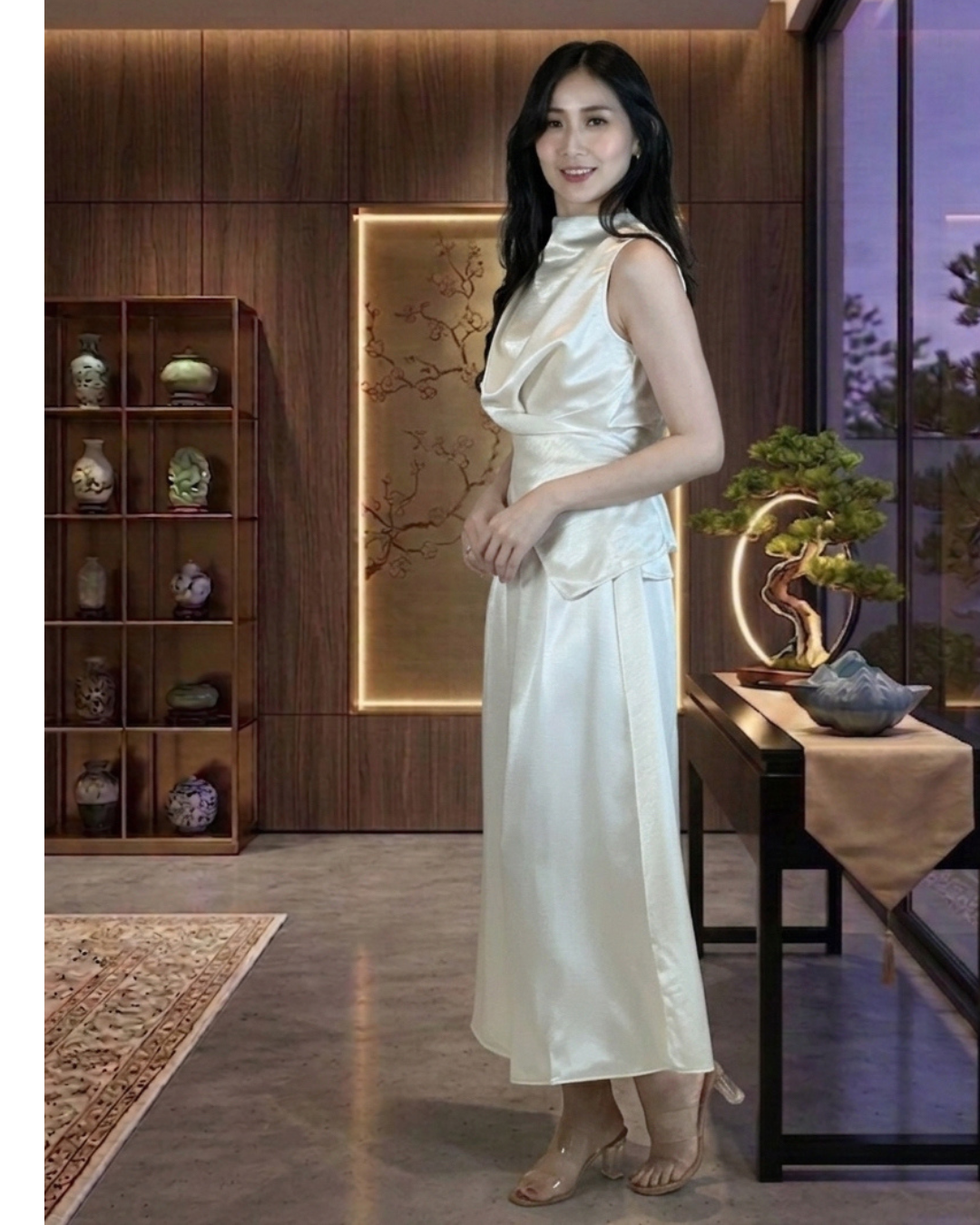5108  Harriet Luxe Ensemble With A-Line Skirt  Set Wear 