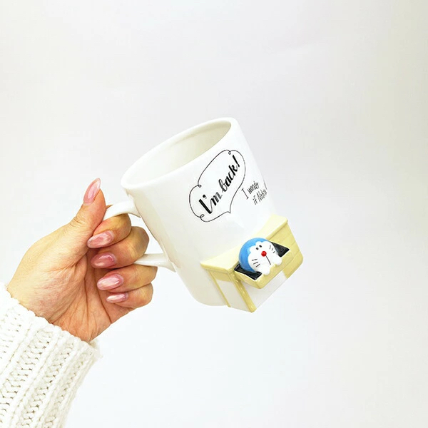 [訂購] 多啦A夢陶瓷杯 立體 水杯 (大雄書枱)