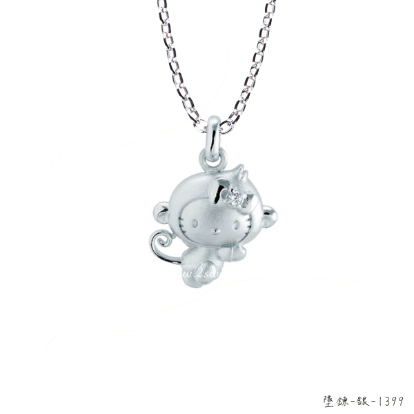 📦訂購 台灣代購 2sweet 甜蜜約定 Sanrio Hello Kitty 生肖系列 猴年款 925純銀頸鏈