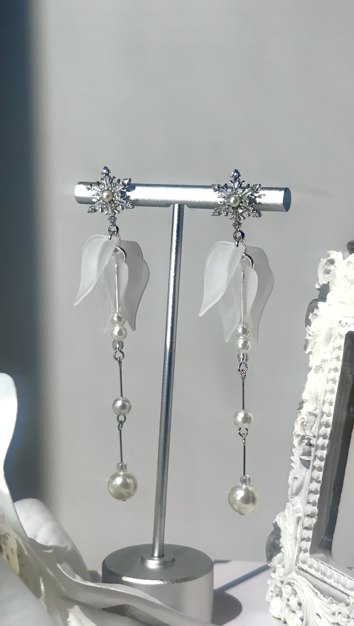 珍珠花瓣耳環👰