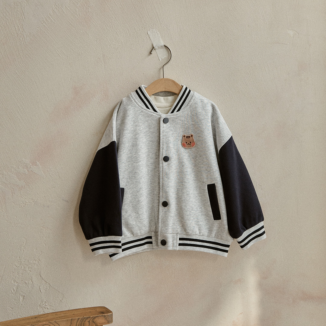 DOTTODOT 奶萌學院風系列-拼色棒球服外套