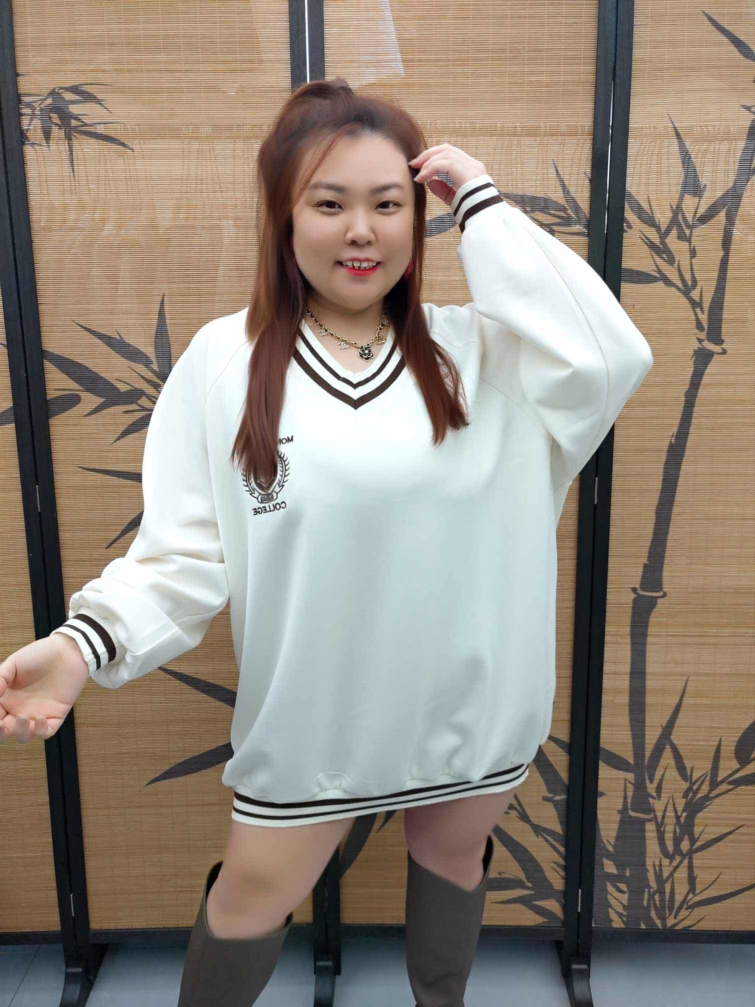 DDF05 6501 (C06) V领韩式学院风卫衣