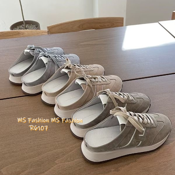 R6107 韓國🇰🇷真皮後拖sneakers