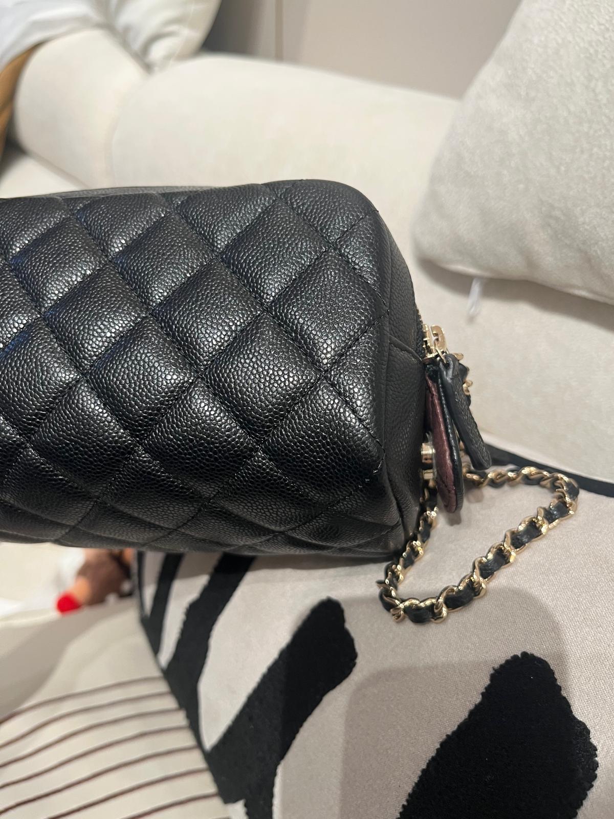 全新 Chanel Caviar Skin Gold Tone Metal Zip Pouch AP3702  100%Authentic,全新未使用品unused ✅晶片✅Dust ba✅Box