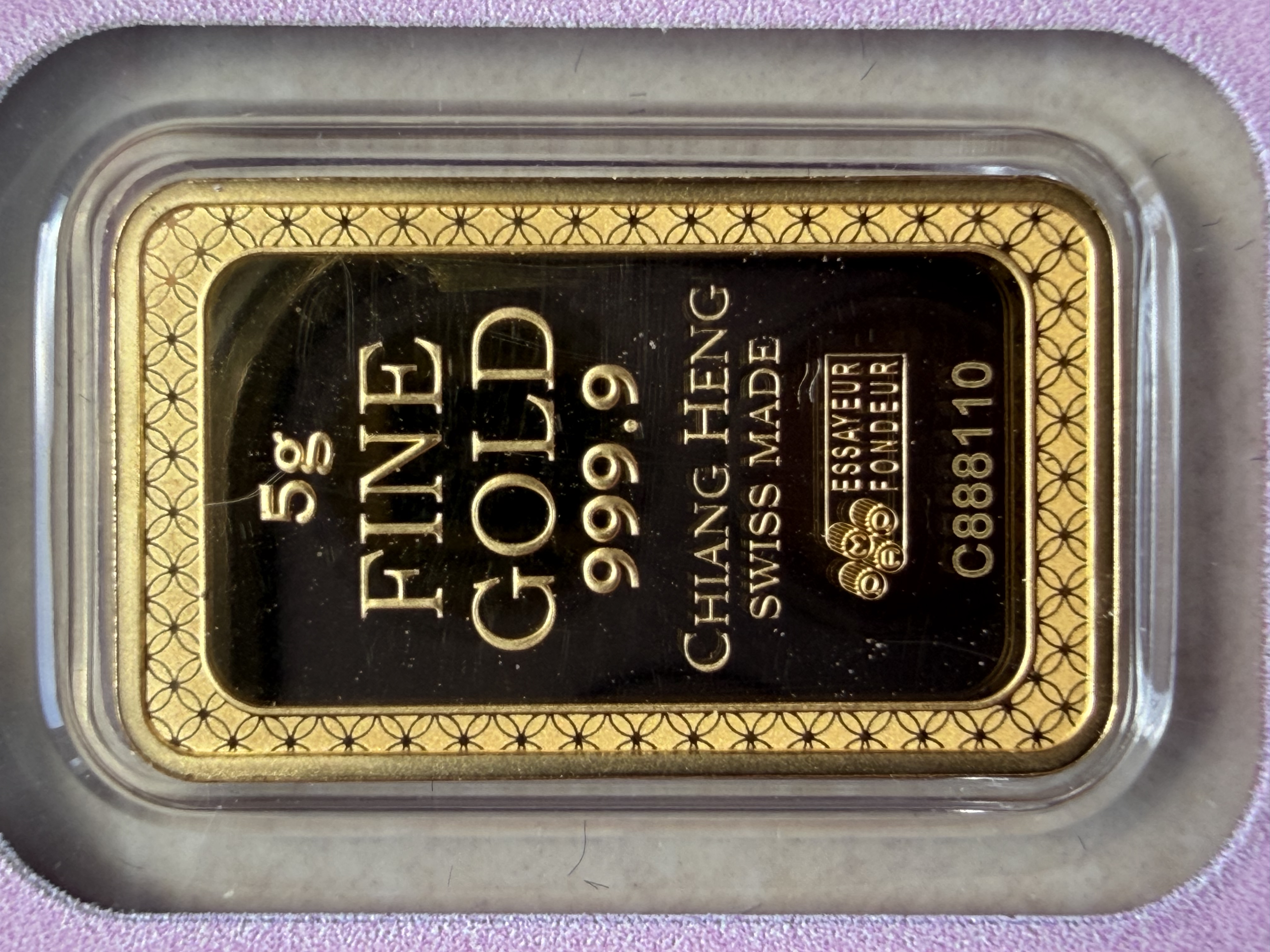 (SN888110) PAMP x CH Lucky Cat 5g 🇨🇭Swiss Fine Gold Bar 999.9 粉色招财猫