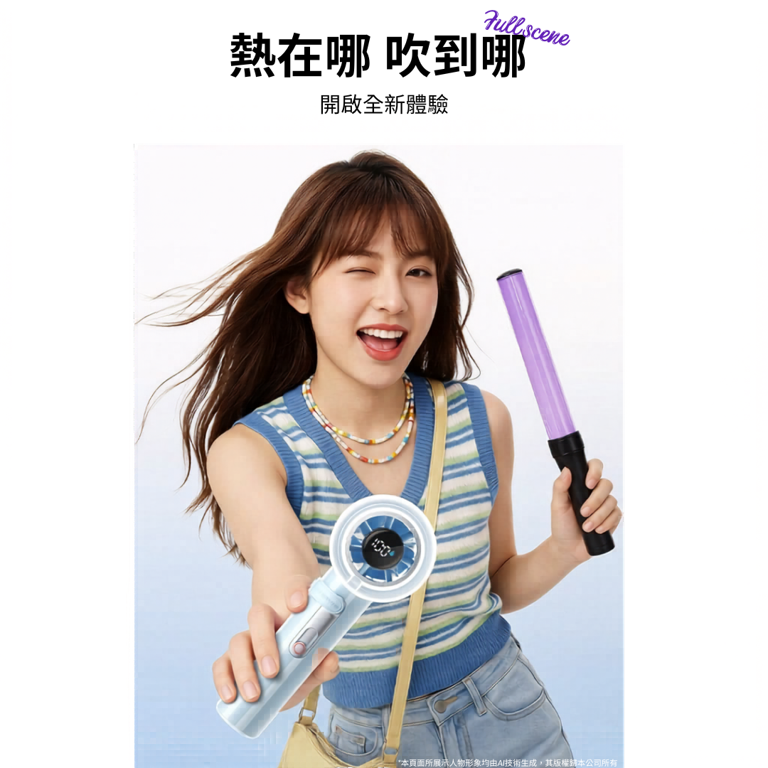 夏日救星: 噴霧小風扇 (牛乳白) [預計 : 6月中至尾發貨]