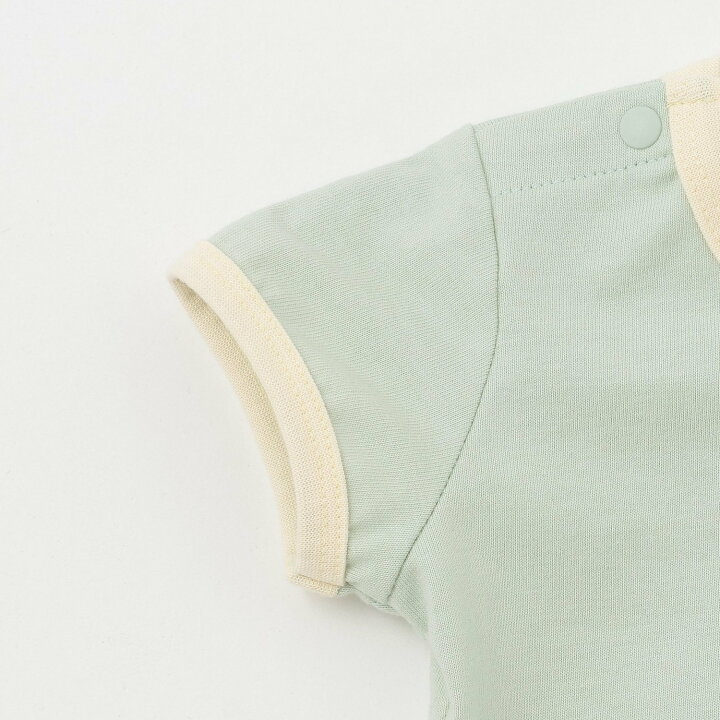 🇯🇵預訂 日本直送🇯🇵Petit Main x Lee三色標誌貼花連圍兜短袖包屁衣套裝