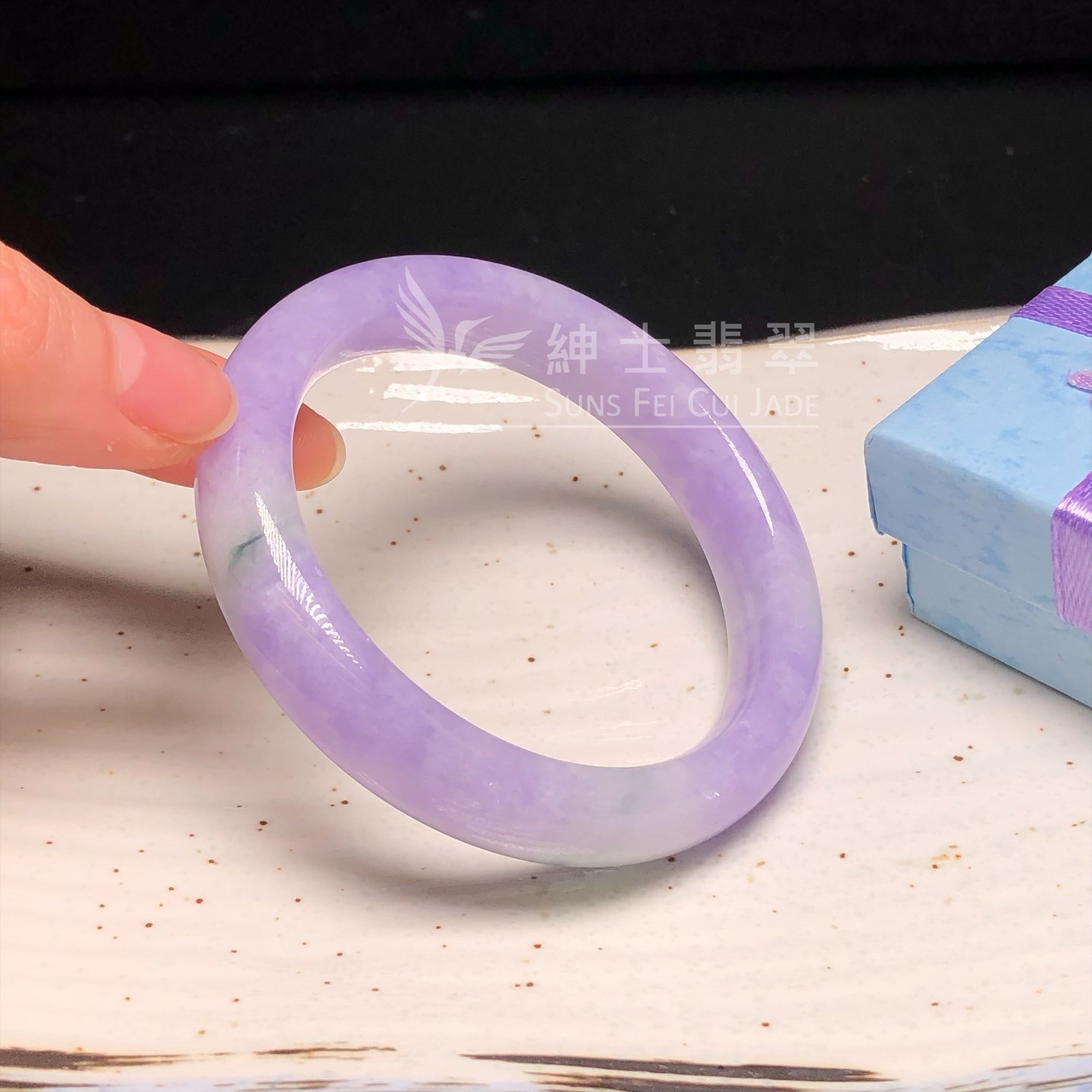 木那藍紫飄花福鐲54.5mm C06160