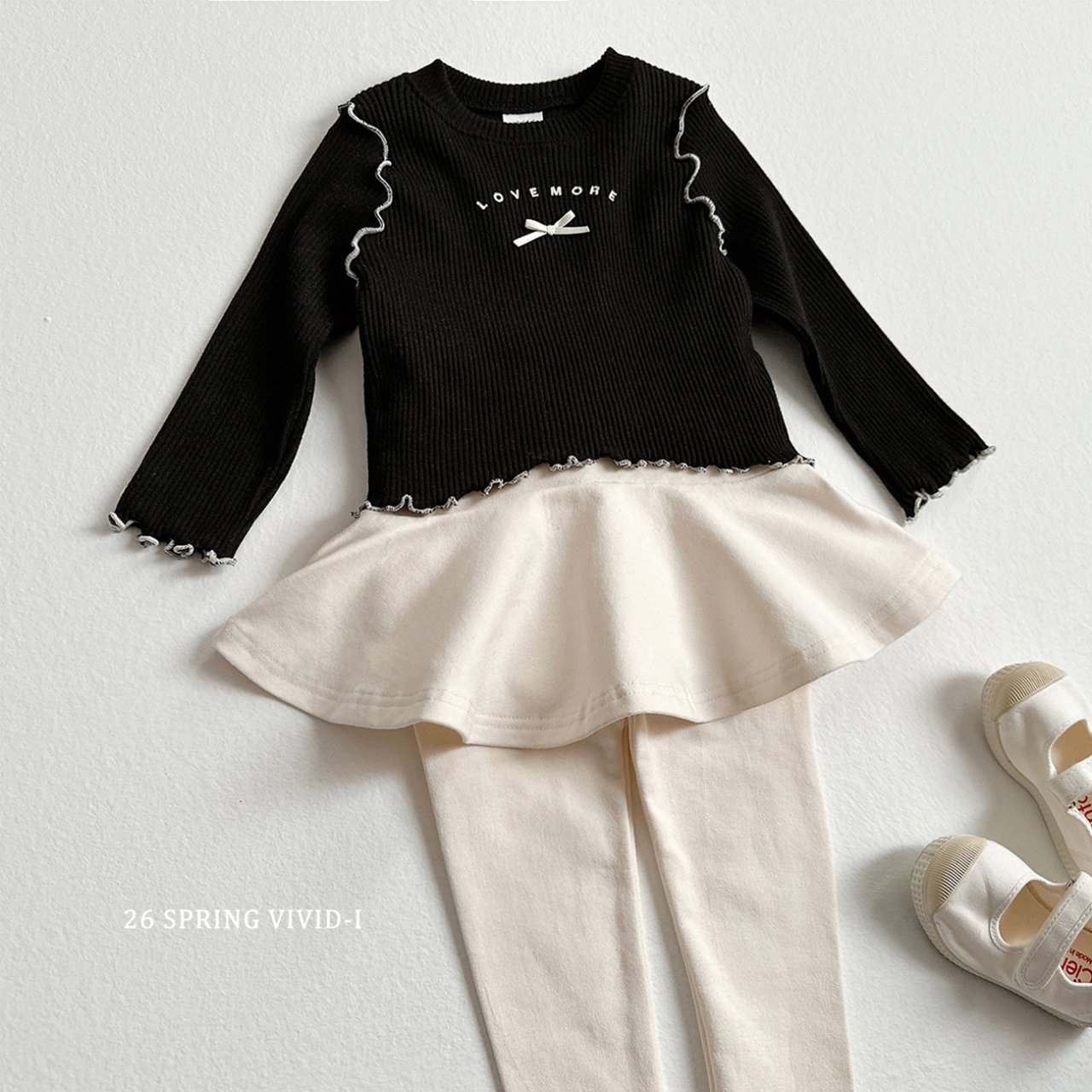 🌸預訂 韓國直送🌸🇰🇷VIVIDI三色純色裙擺打底褲