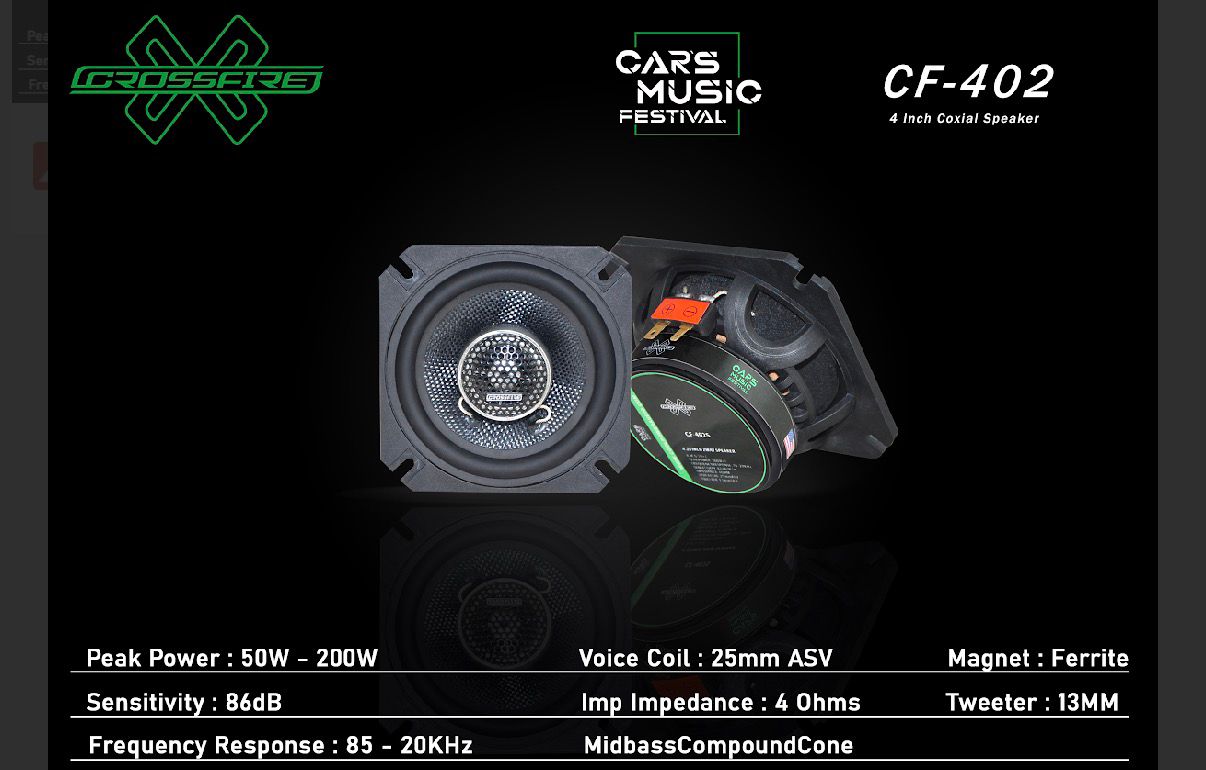 HIACE 6242 CROSSFIRE SPEAKER SET 6''*2SET & 4''*2SET / UNI-SPK-24007-DN