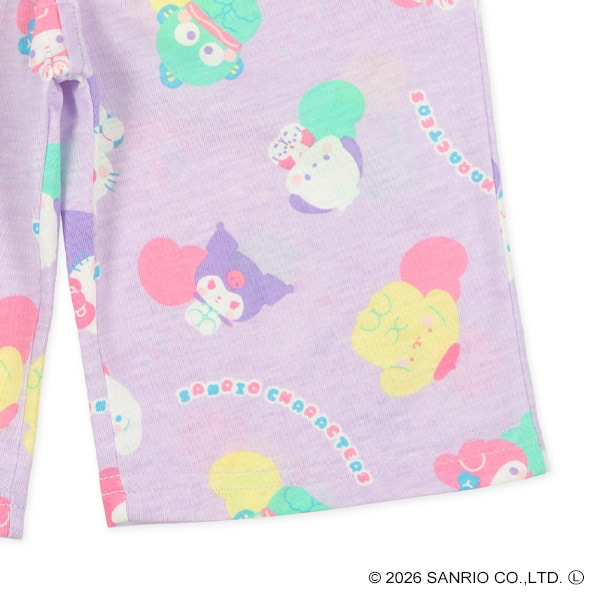 🇯🇵預訂 日本直送🇯🇵清爽材質Sanrio人物滿印絲帶短袖家居服上下套裝n