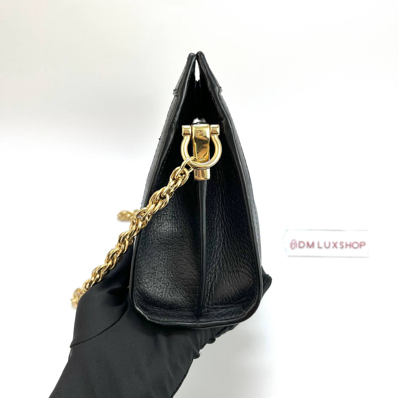 Gucci Black Ophidia Chain Shoulder Bag Small GHW