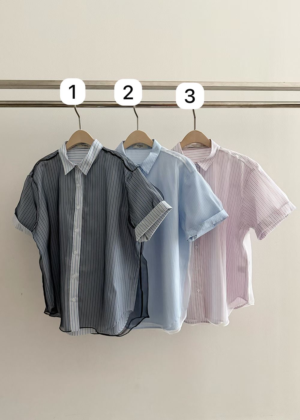 條子拼紗Top
