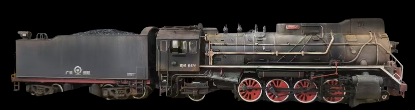 專業舊化版HO中國JS建設型蒸氣機車音效噴煙全金屬