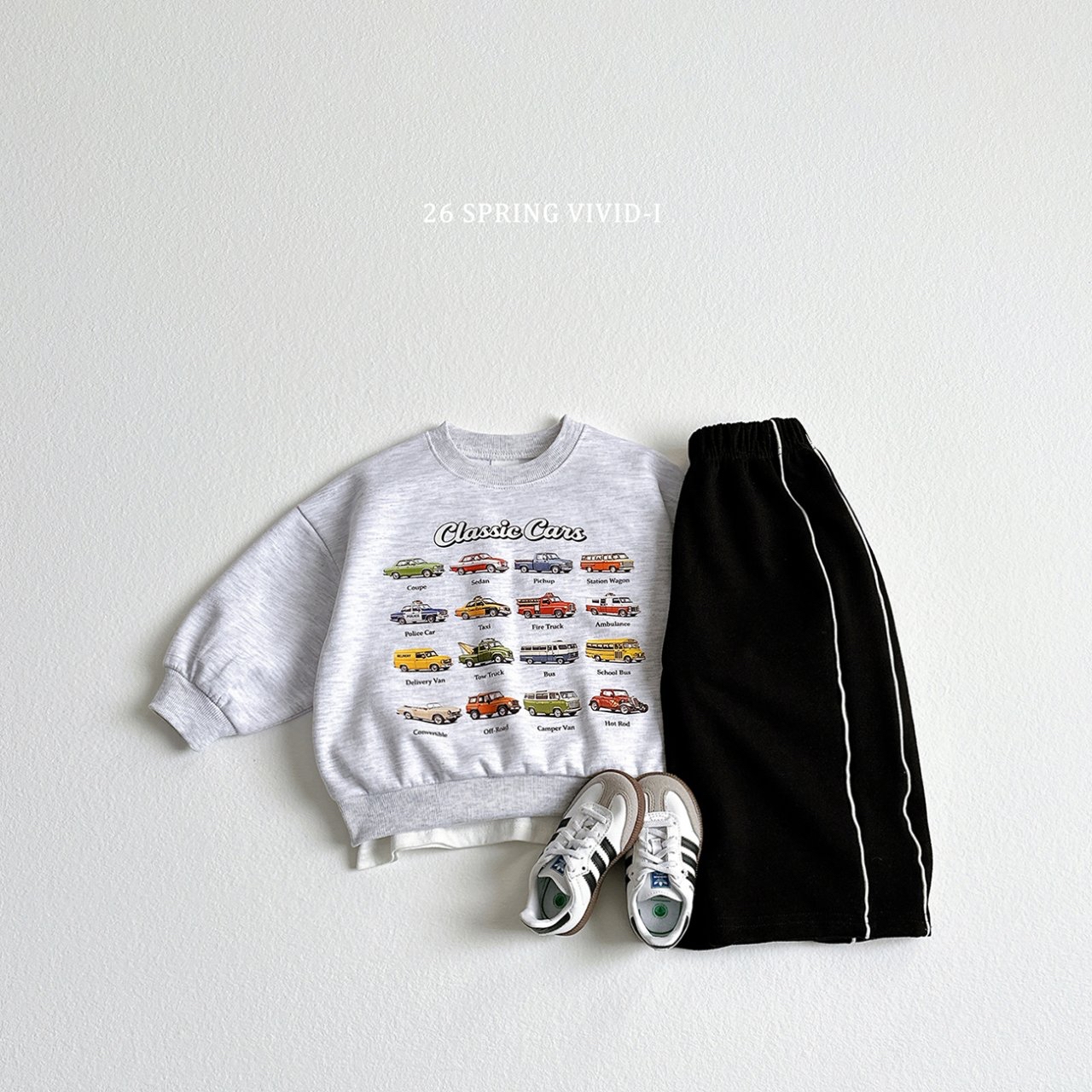 🌸預訂 韓國直送🌸🇰🇷VIVIDI三色兩線條寬鬆闊腳運動褲