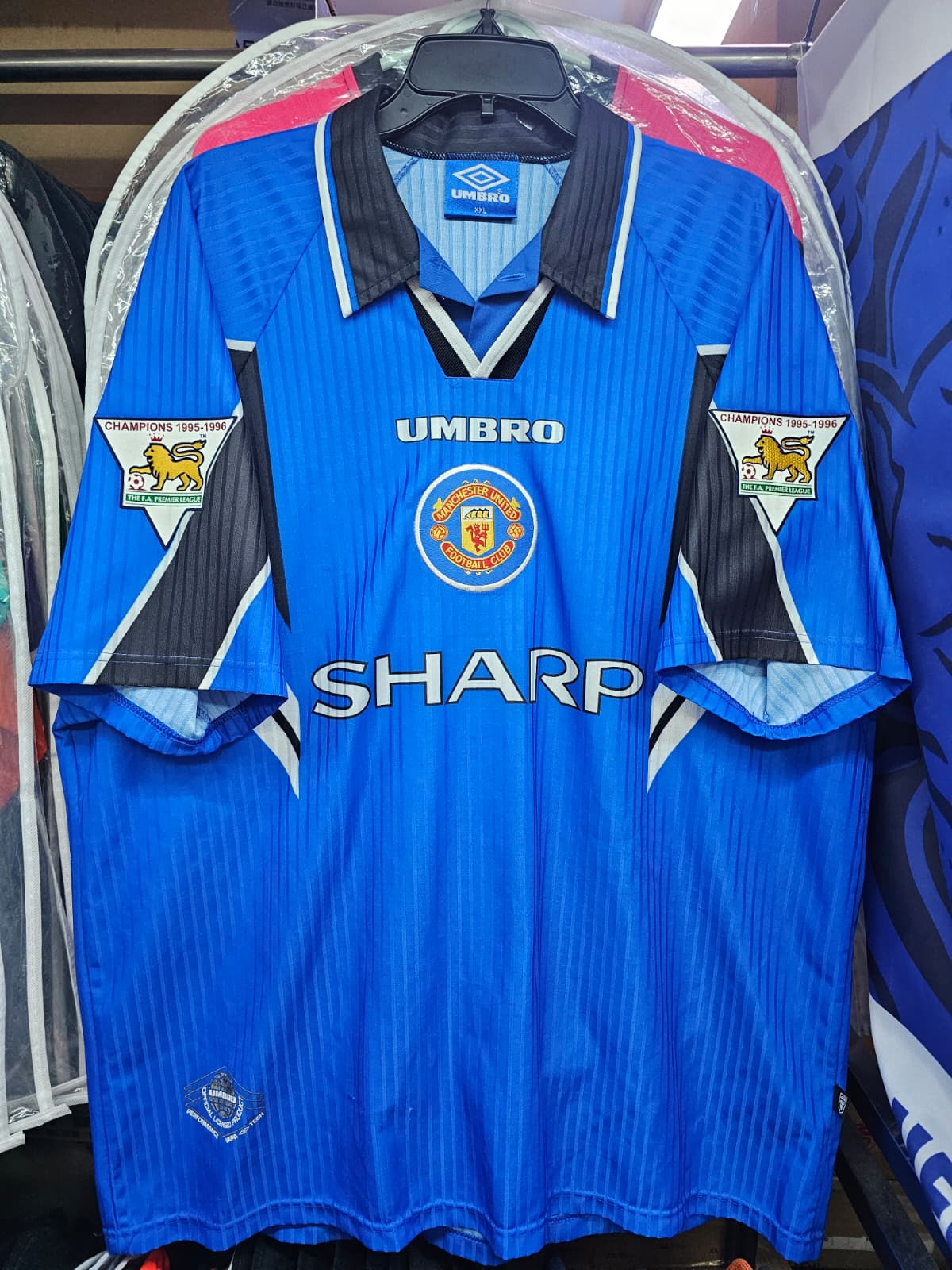 1996-97 Manchester United Away Shit #7 CANTONA - 9/10 - (XXL)