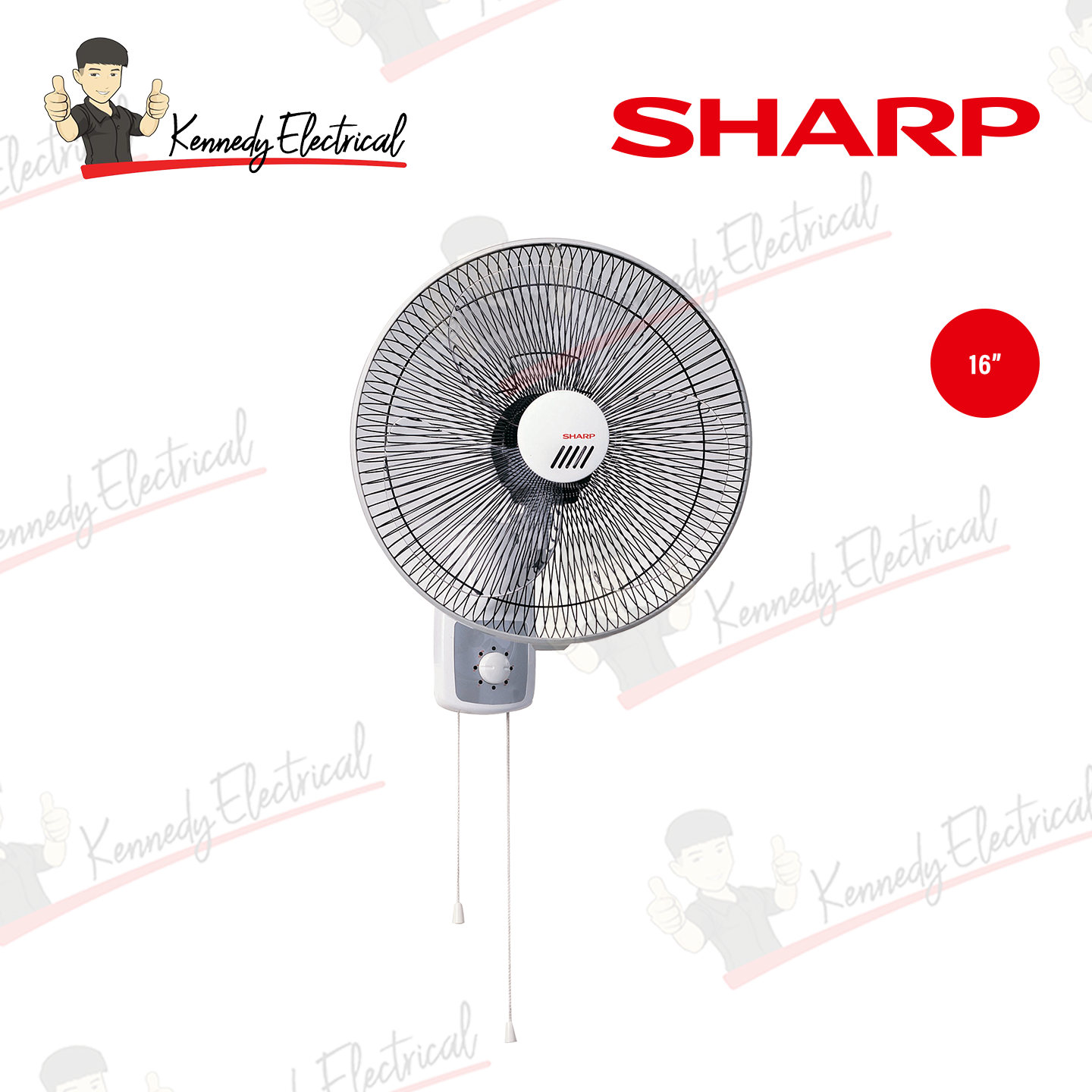 Sharp 16" Pull Cord Wall Fan (PJW400)