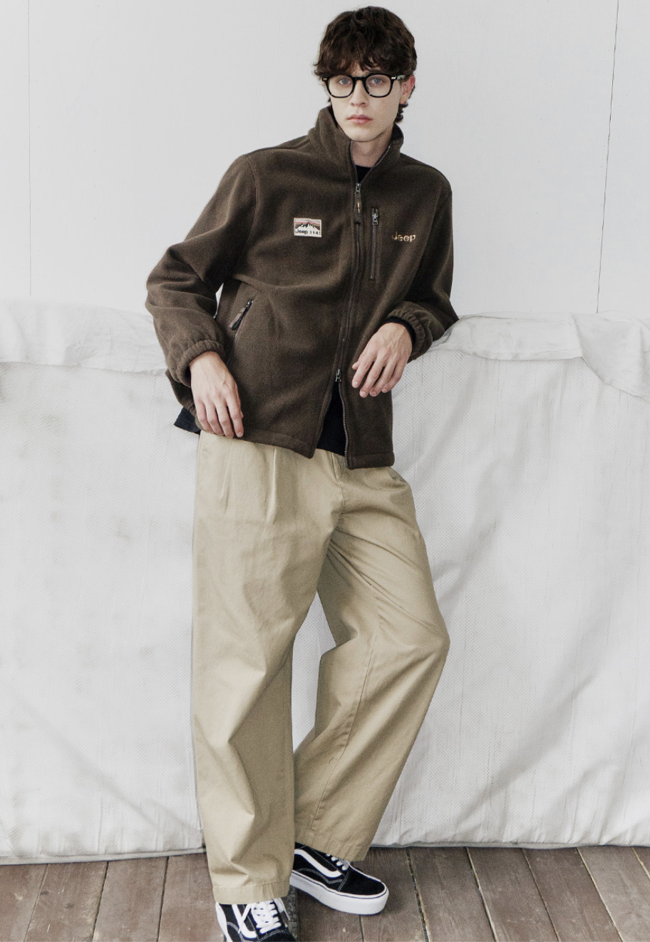男女同款｜韓國 JEEP 小Logo 抓絨 拉鍊外套 6色任選｜2WAY Mountain 1941 Liner Fleece Zip-Up