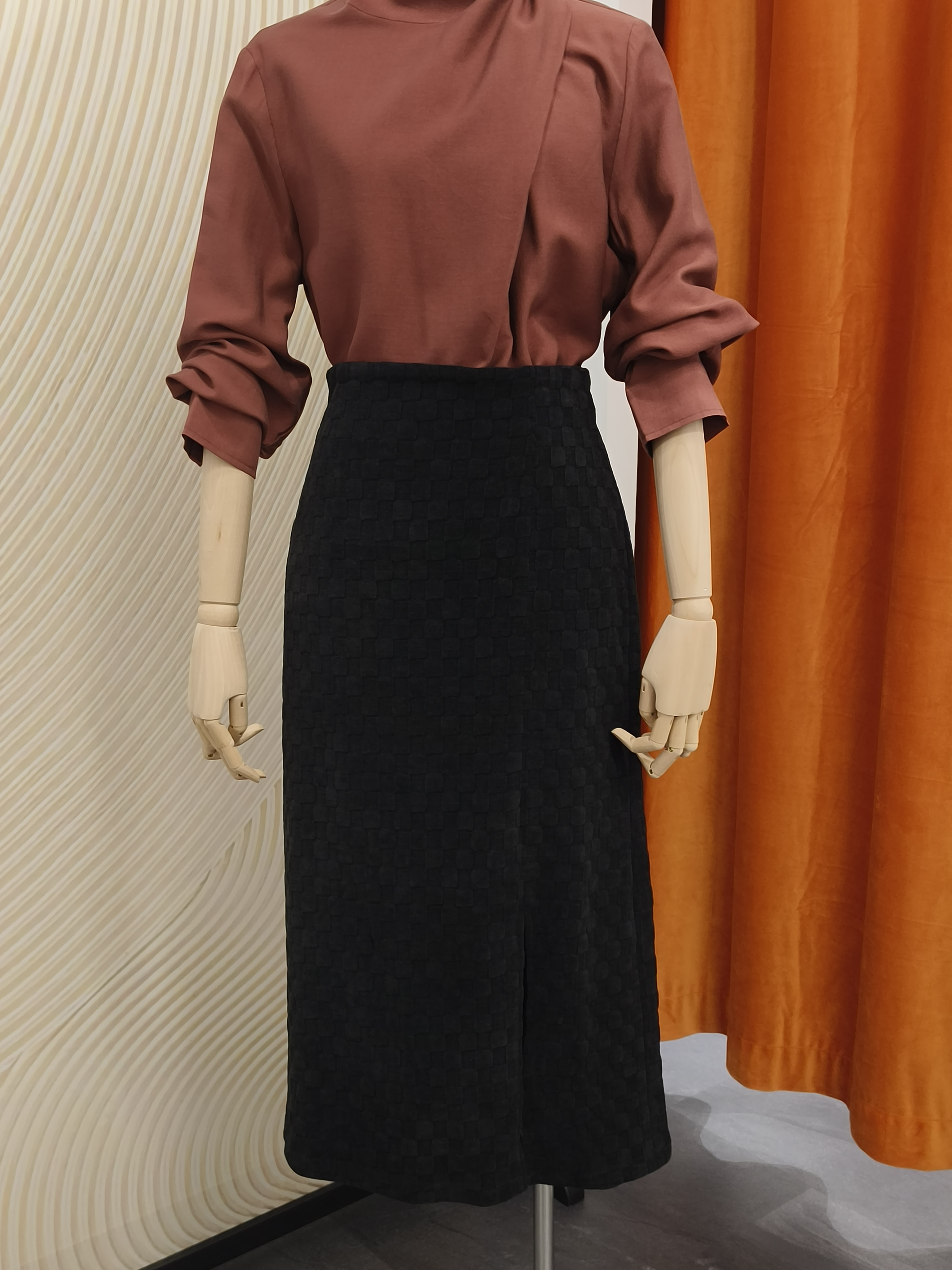 棋盘气质半身裙 Chess Board Skirt
