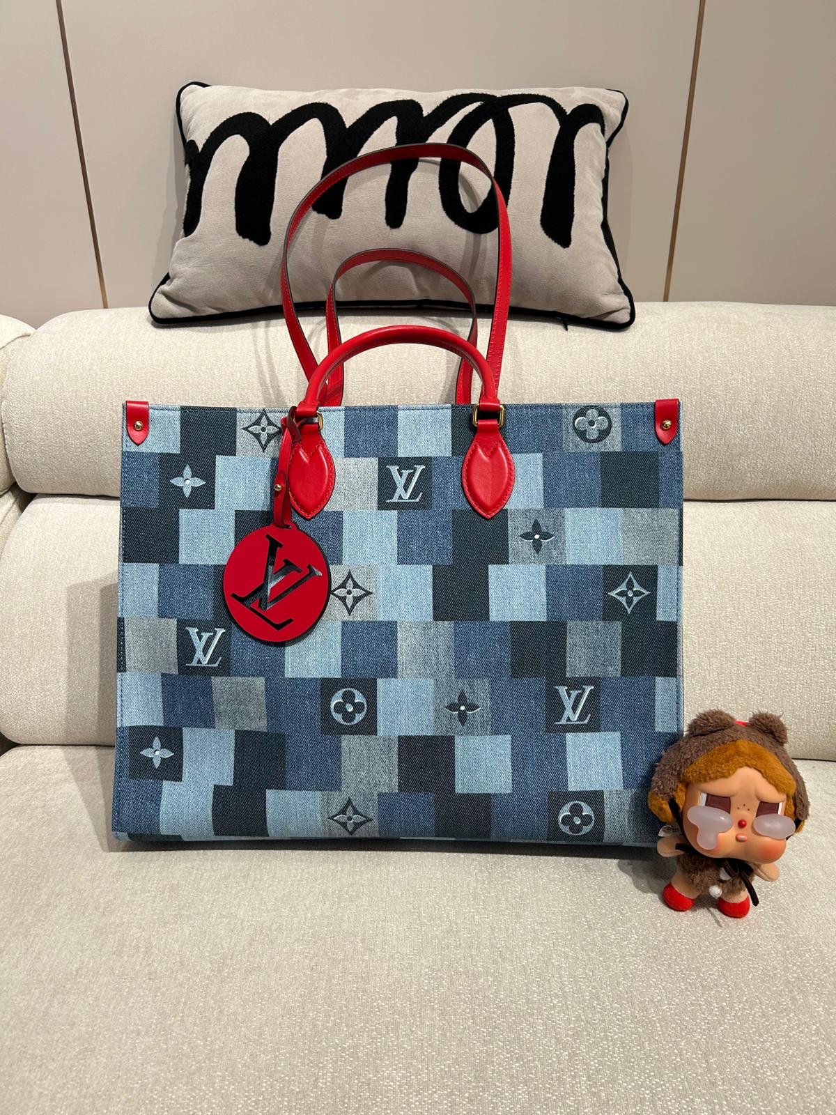 Lv on the go gm M44992 拼牛仔限量版 100%Authentic,99%new ✅dust bag