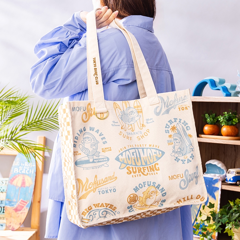 🌸 【預訂】Tote Bag (WH) - Mofusand Board Shark