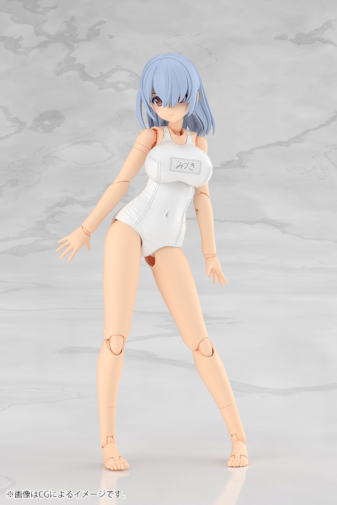 (預訂訂金 $100) (總價 $253) 壽屋 Kotobukiya FRAME ARMS GIRL 美月 Mizuki School Swimsuits White Ver. 模型 (KO08633) (行版)
