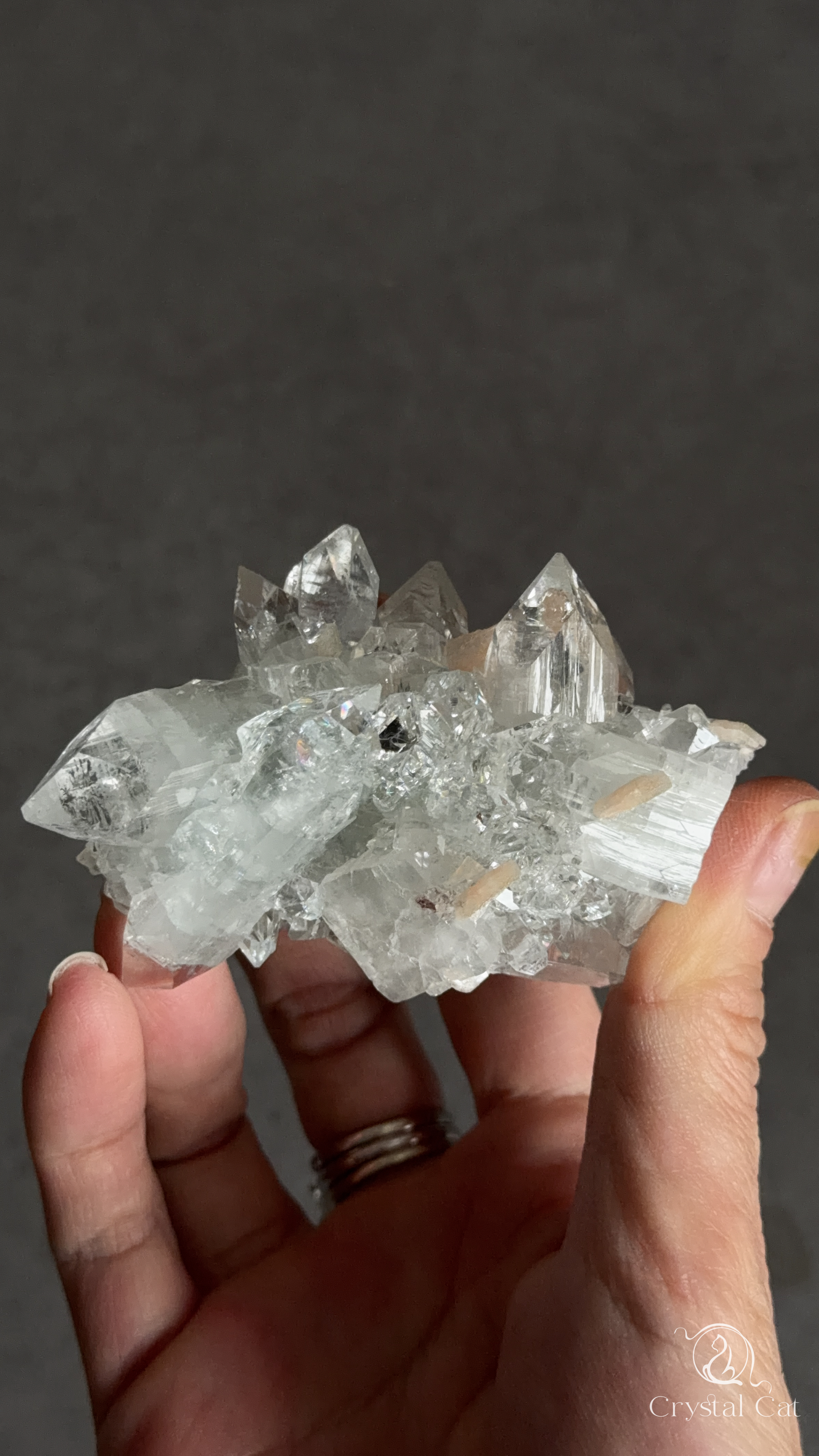 冰透裸鑽魚眼石