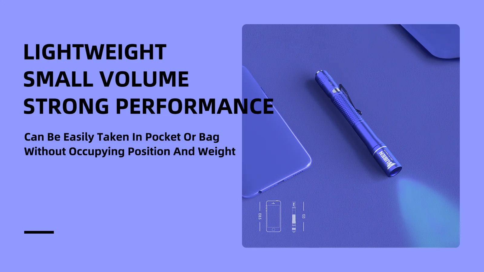 Wuben E19UV 紫外光筆型電筒