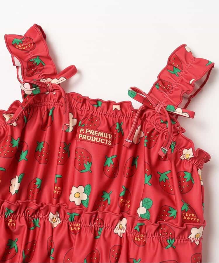 🇯🇵預訂 日本直送🇯🇵p.premier四色標籤圖案印花褶皺上衣和裙擺分體泳衣