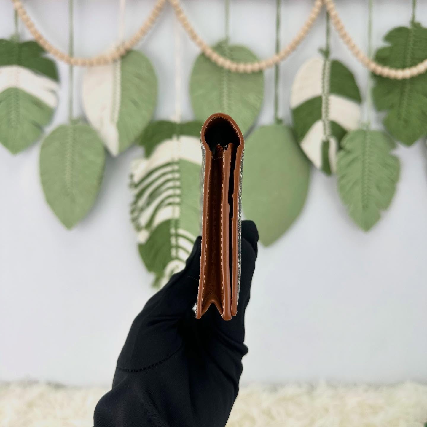 GOYARD 🤍PRE OWNED Richelieu 啡色印花長銀包 全套有盒🤎