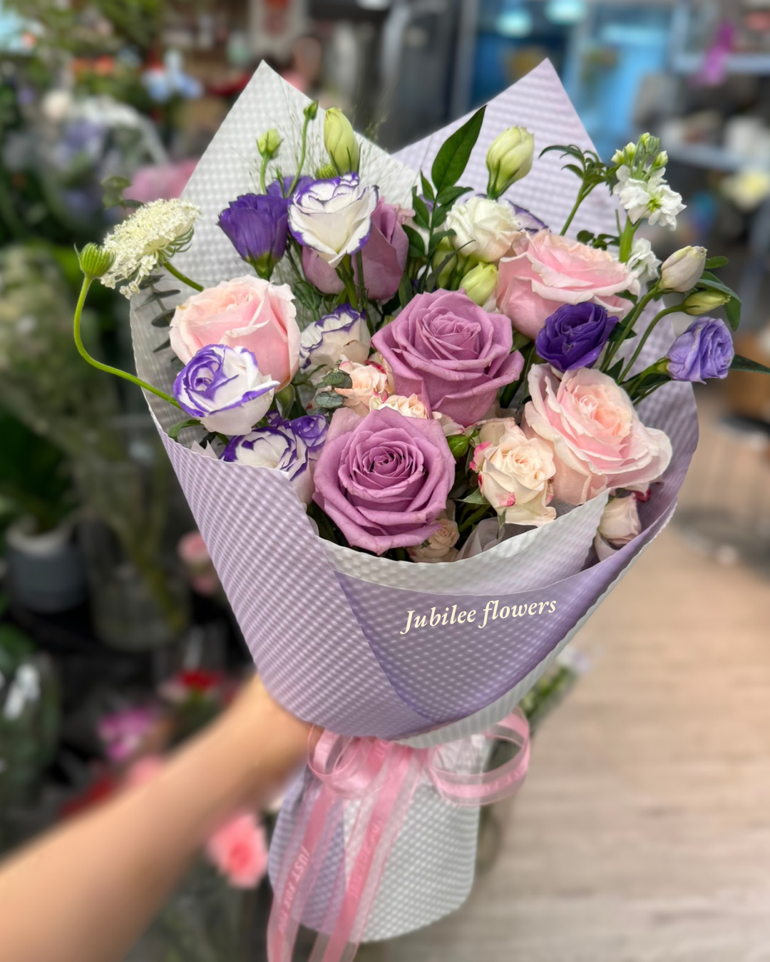 紫色玫瑰 · 粉色玫瑰 花束