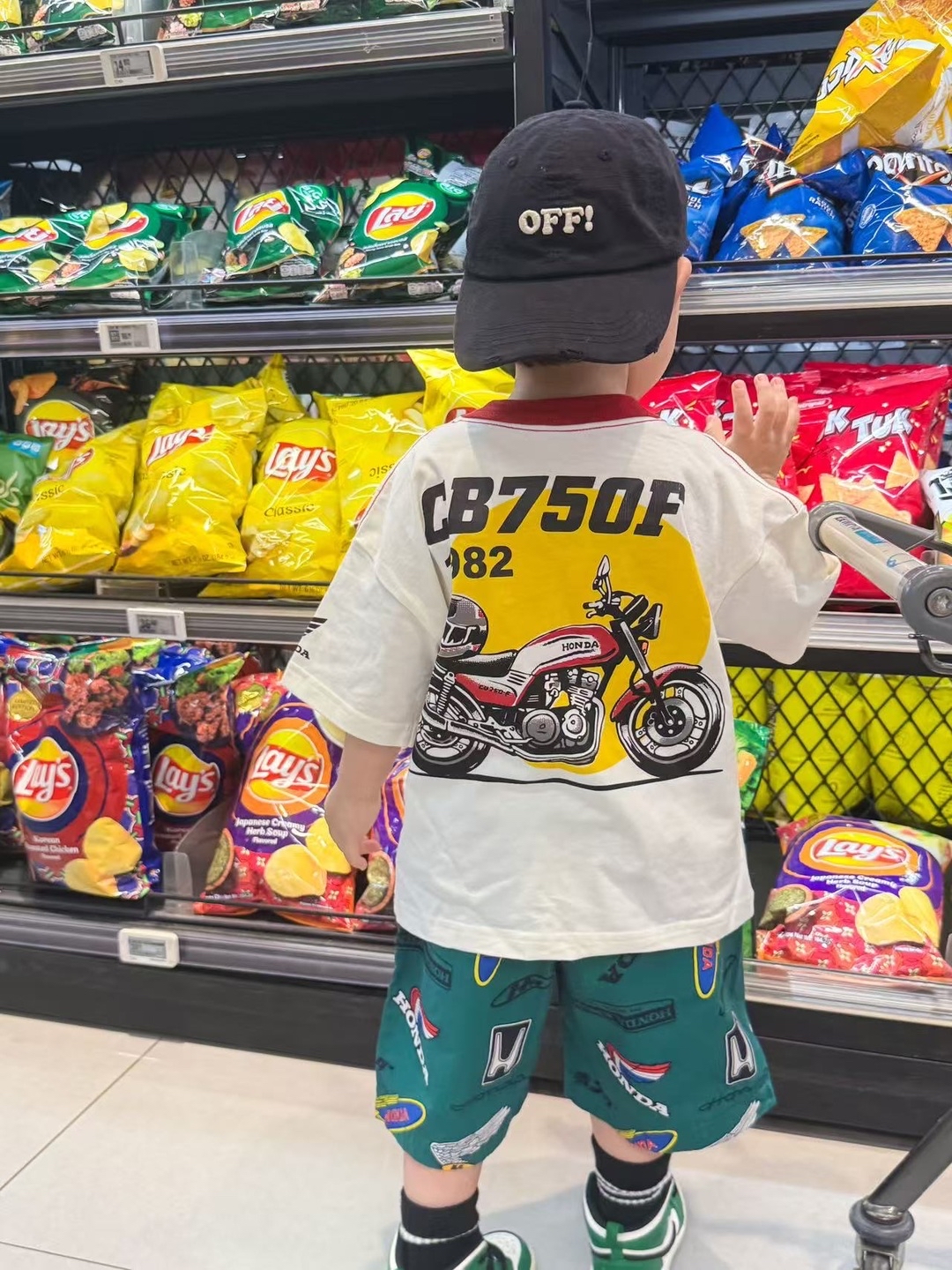 A0144 紅色Honda汽車短袖