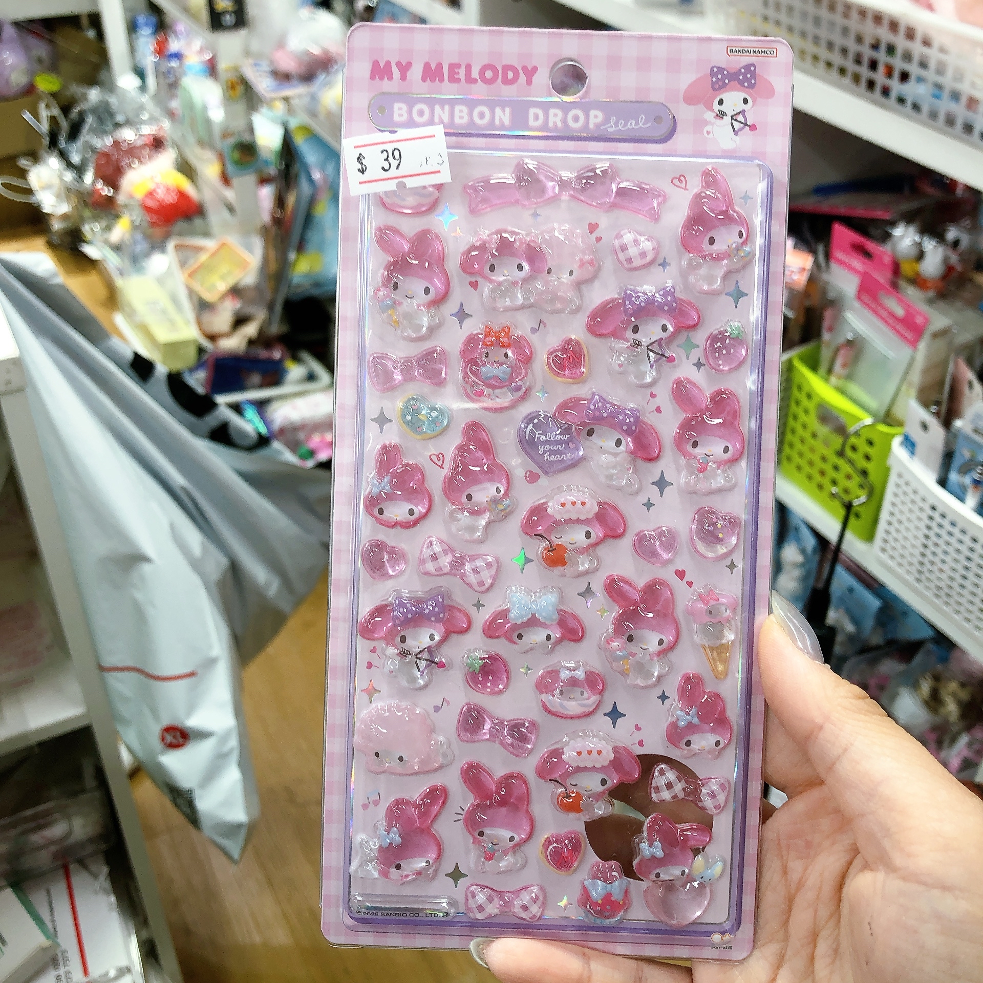 日本直送sanrio Snoopy迪士尼多款bonbon drop seal  貼紙