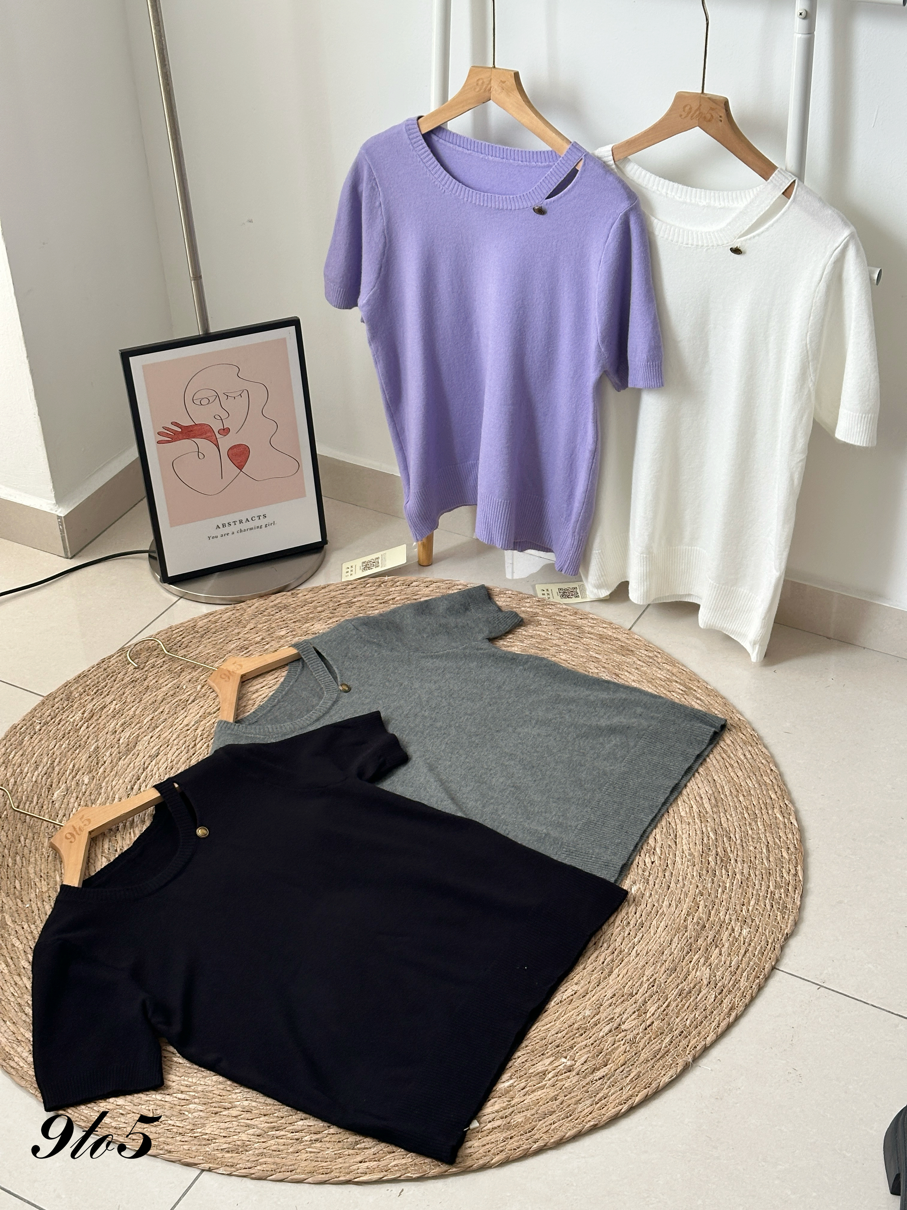 T4203 Short Sleeve Knit Top - 4 Colors 