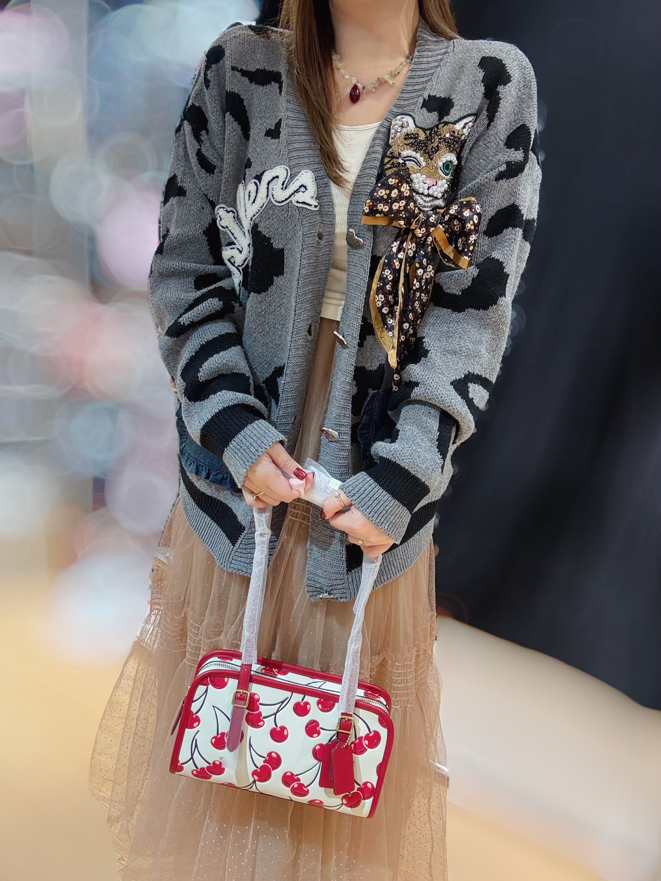 Coach Swing zip bag cherry