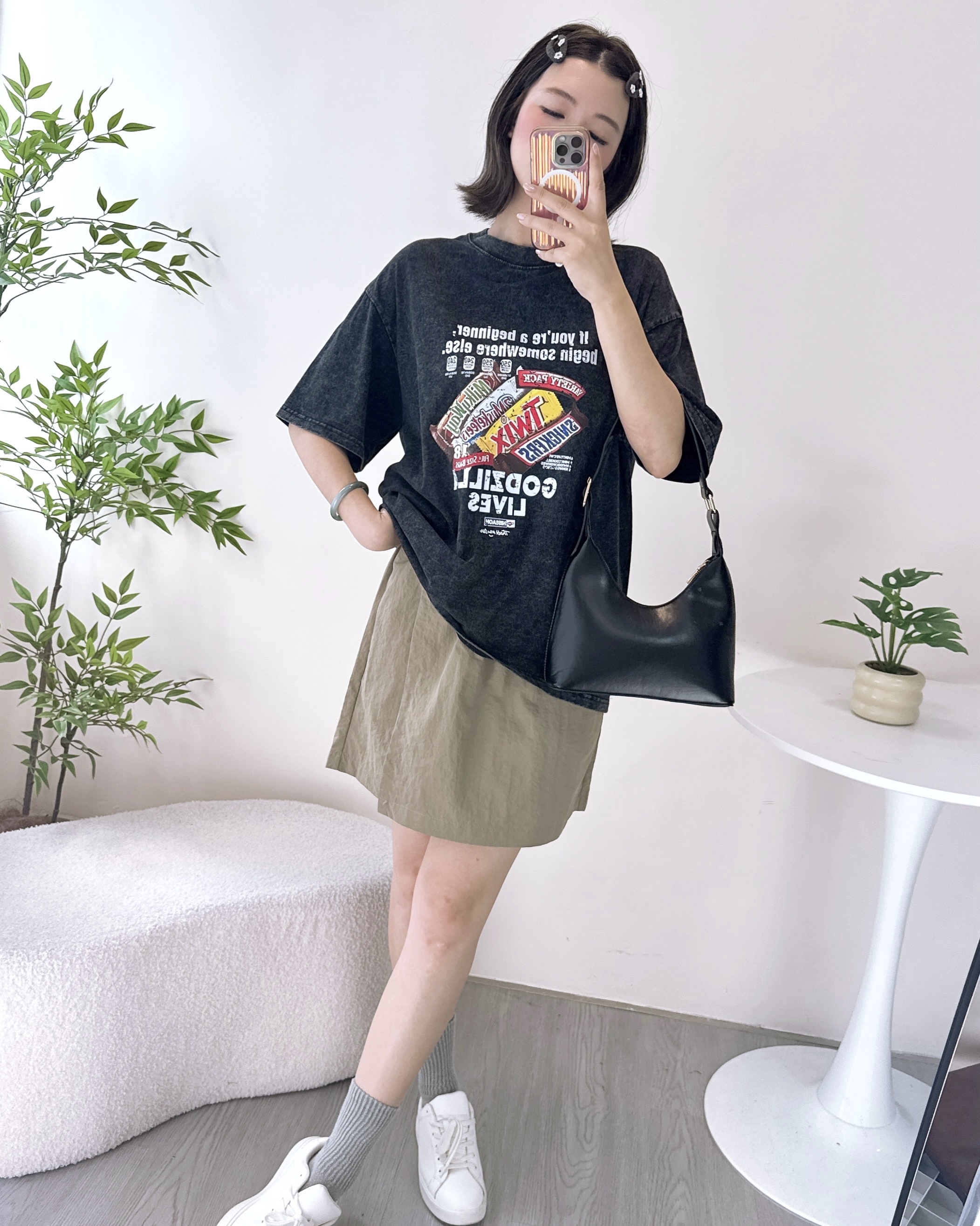 街頭風洗水Print上衣 3色