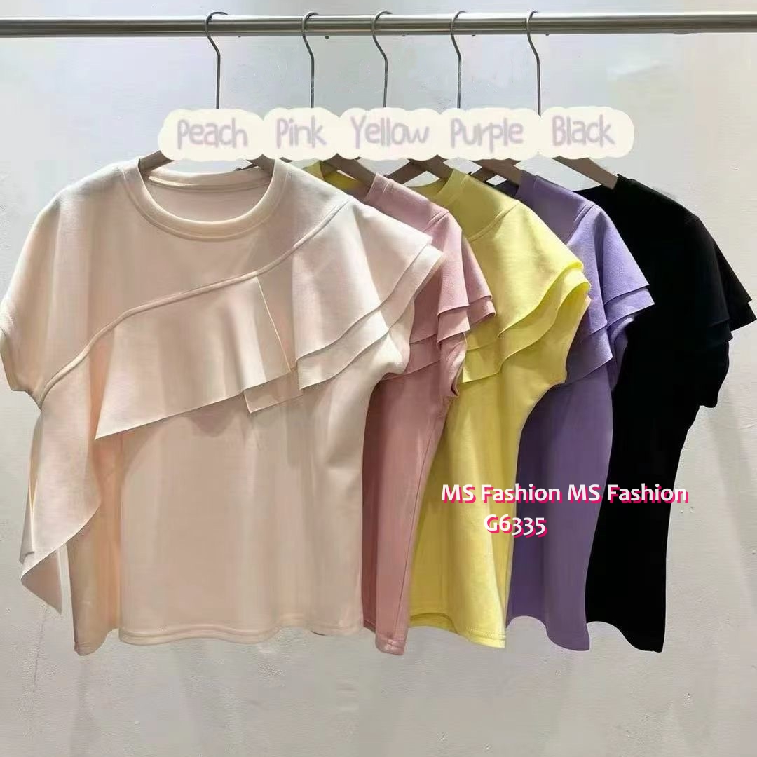 G6335 靚色ruffle top