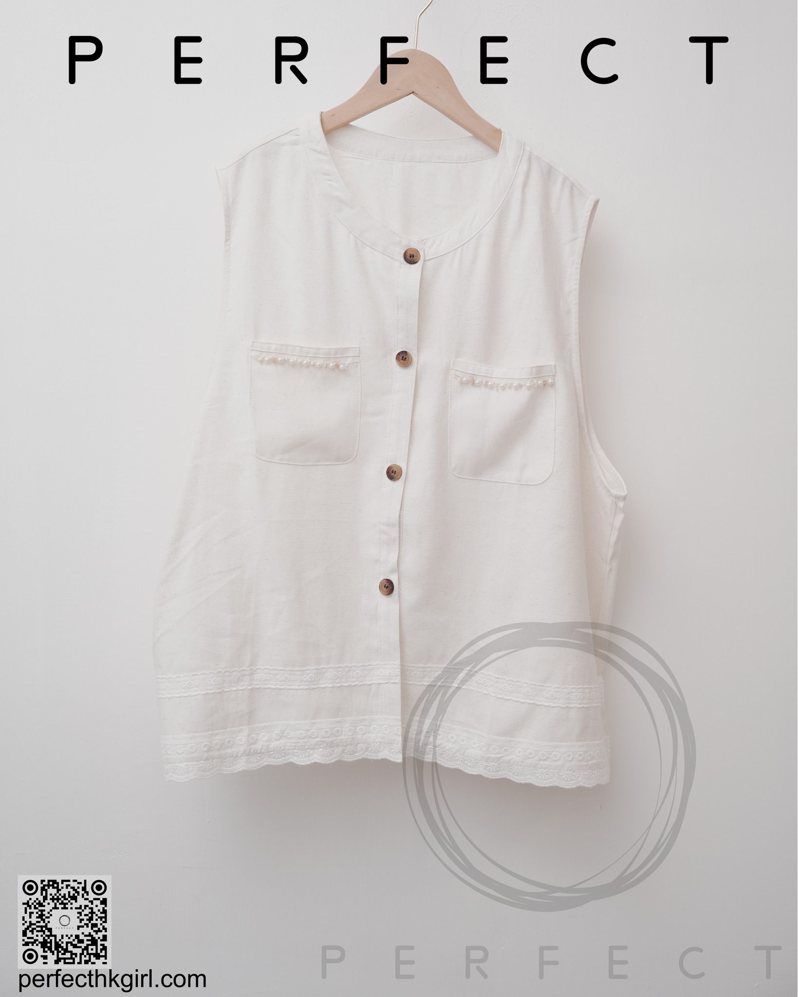 T0009_文青氣質背心外套（百搭米白色）